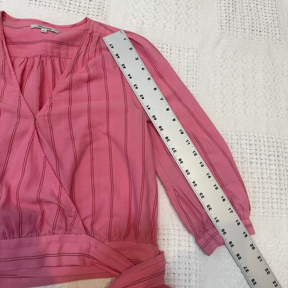 Madewell small striped wrap side tie wrap top blouse TB 2788 - Picture 5 of 11